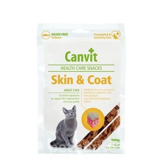 Canvit Skin and Coat - - напіввологі ласощі для краси, здоров'я і блиску шерсті для котів 100г