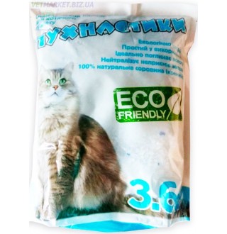 Пухнастики - наповнювач силікагелевий для котячого туалету, 3,6л