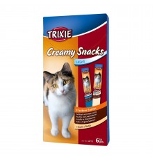 TRIXIE Жидкі Ласощі для котівCreamy Snacks(лосось)/(птах+печінка), 6х15гр TX-42719