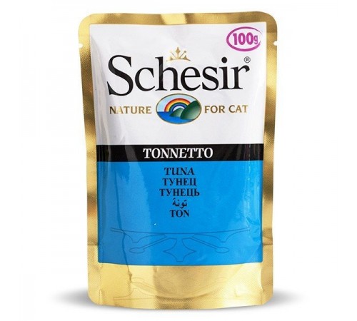 Schesir ТУНЕЦЬ (Tuna) в желе консерви для котів, пауч, 100 г, (C560) (751010х20шт)