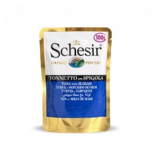 Schesir ТУНЕЦЬ З ОКУНЕМ (Tuna Seabass) в желе консерви для котів, пауч, 100 г, (C565) (751085х20шт)