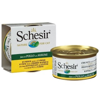 Schesir ФІЛЕ КУРКИ З СУРІМІ (Chicken Surimi) консерви для котів, 85 г, (C161) (750136х14шт)