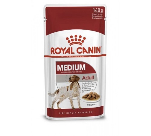 Royal Canin Medium Adult Вологий корм для дорослих собак середніх порід, шматочки в соусі, 0,140 кг