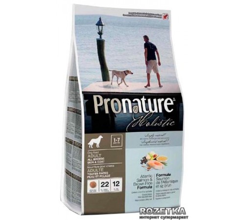 Pronature Holistic Сухий корм для собак. Атлантичний лосось з коричневим рисом, 2,72 кг
