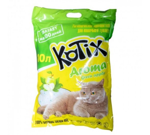 KOTIX Green Apple Наповнювач для туалету 10 L (3шт.) НОВИНКА