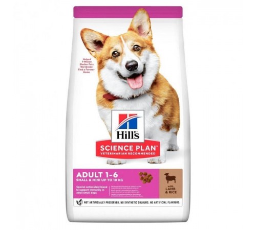 Hill's Science Plan Adult Small&Mini Lamb&Rice - сухий корм з ягням і рисом для дорослих собак дрібних і міні порід, 6кг