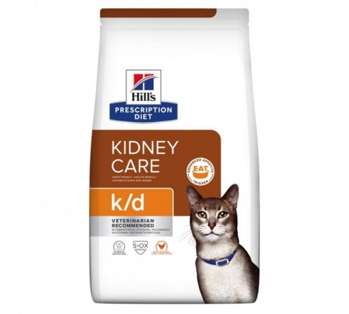 PD Feline K/D-Захворювання нирок, ниркова нед-сть серцева нед-сть СКХ-0,4 кг NEW
