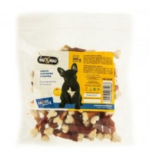 PAUSE snack Ласощі для собак, кальцієва кісточка (53%) з качиним філе(43%), 500g.