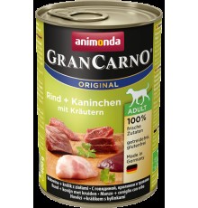 Animonda GranCarno Adult Beef Rabbit with Herbs - консерви для собак, кролик-трави 800г