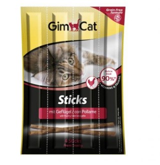 GimCat Ласощі для котів палички  Стікс з ягням та птицею 4 по 5г арт.420523