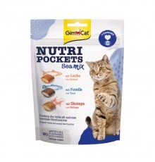 GimCat Ласощі для котів  Нутрі Покетс Морський мікс 150г арт.419176/419268