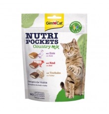 GimCat Ласощі для котів  Нутрі Покетс Кантрі мікс 150г арт.419183/419275