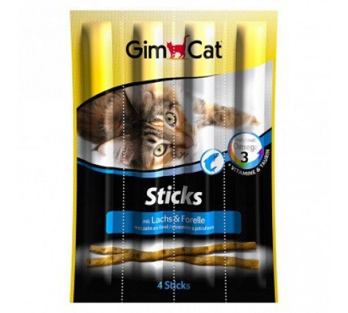 GimCat М'ясні палички для кішок лосось та форель grain-free 4шт.