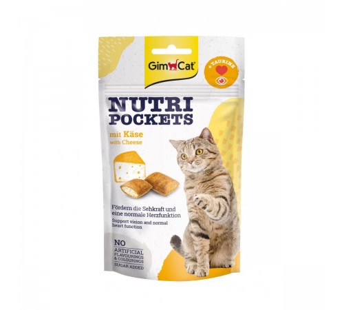GimCat Ласощі для котів Нутрі Покетс Сир крекери з начинкою з таурином 60г арт.400716/419329