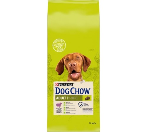 Dog Chow Adult Lamb - Дог Чау, сухий корм з ягням для дорослих собак, 14кг