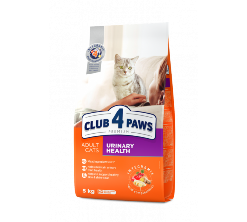 CLUB 4 PAWS Premium. Повнораціонний сухий корм для дорослих собак підтримка здоров'я сечовивідної системи 5кг