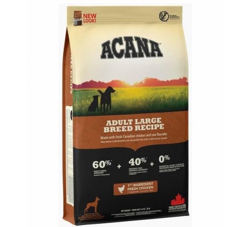 Acana Adult Large Breed Recipe - сухий корм з м'ясом курчати для великих і гігантських порід, 17кг
