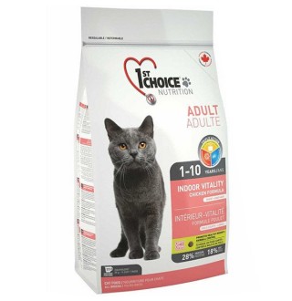 1st Choice Vitality Indoor Chicken - cухий корм з куркою для дорослих котів, 2,72кг