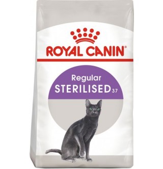 Royal Canin Sterilised 37 Сухий корм для стерилізованих котів з 1 до 7 років, 4кг і 12 паучів