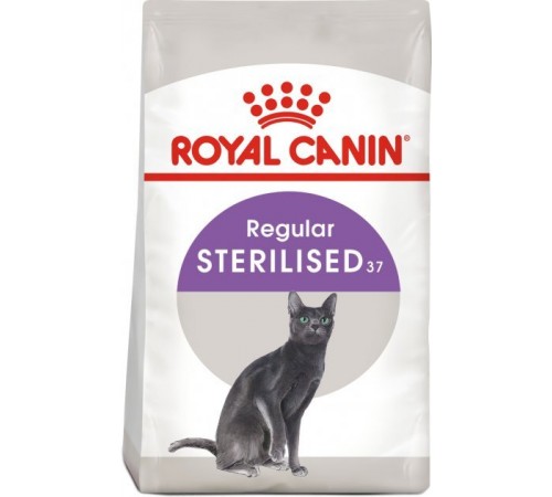 Royal Canin Sterilised 37 Сухий корм для стерилізованих котів з 1 до 7 років, 4кг і 12 паучів