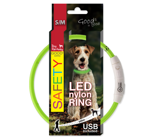 Нашийник LED зелений 45см