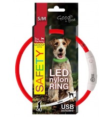 Нашийник LED червоний 45см