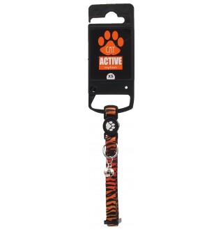 Нашийник нейлон для котів XS 1х19-31см Тигр