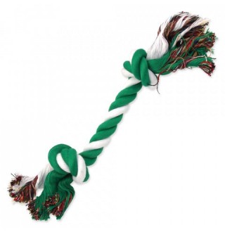 Dog Fantasy Good's Cotton Colorful Playing Rope 2 knots green-white - іграшка для собак, грейфер 2 вузла зелено-білий, 30см