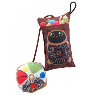 Іграшка Let's Play подушка кіт з котячою м'ятою, 9см