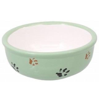 Миска керамічна для котів 13x5см зеленая