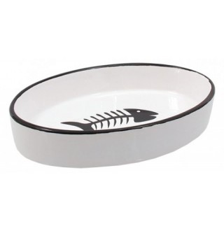 Миска керамічна для котів 16x11x3см