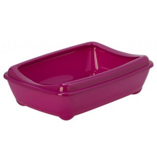 Туалет з рамкою для котів 42x31x13см Hot Pink