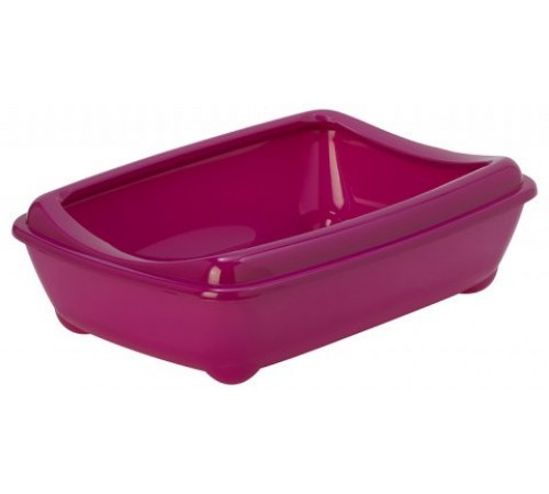 Туалет з рамкою для котів 42x31x13см Hot Pink