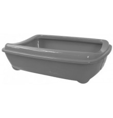 Туалет з рамкою для котів 42x31x13см Warm Grey