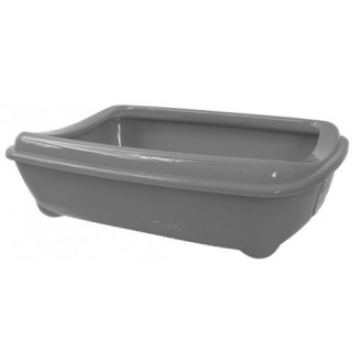 Туалет з рамкою для котів 42x31x13см Warm Grey