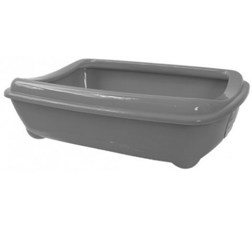 Туалет з рамкою для котів 42x31x13см Warm Grey