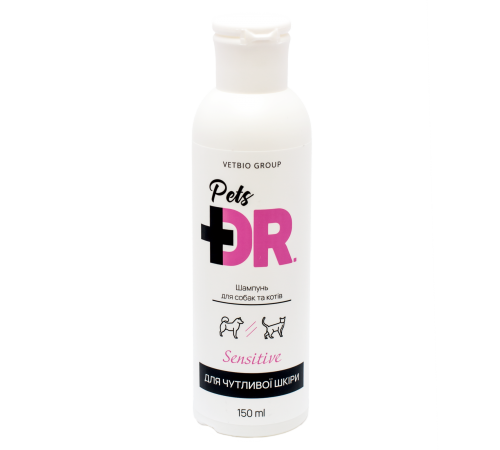 Vetbio Dr.Pets Sensitive - шампунь для чутливої шкіри собак і котів, 150мл