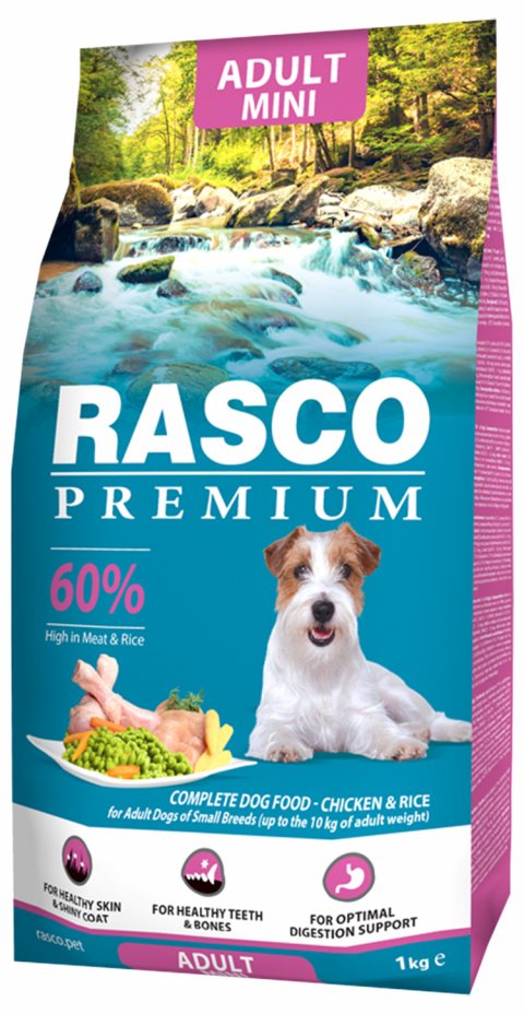 Rasco Premium Adult Small - повнораціонний сухий корм для дорослих собак дрібних порід, 1кг