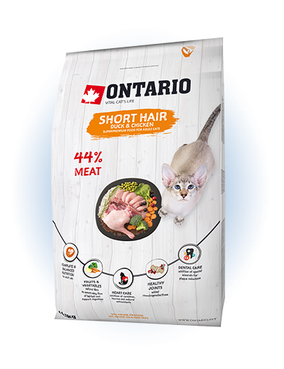 Ontario Cat Shorthair - сухий корм для короткошерстих котів, 2кг