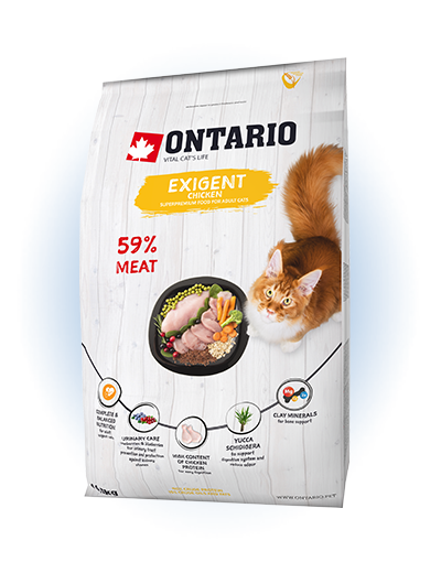 Ontario Cat Exigent - сухий корм для вибагливих котів, 2кг