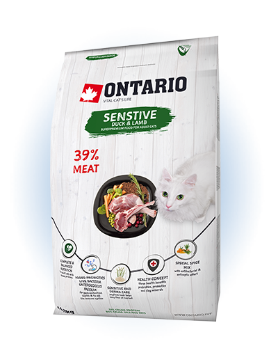 Ontario Cat Sensitive - cухий корм для котів з чутливою шкірою, 2кг