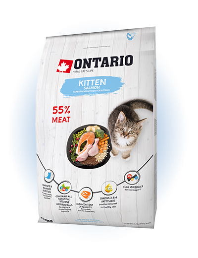 Ontario Kitten Salmon - сухий корм для кошенят з лососем, 400г