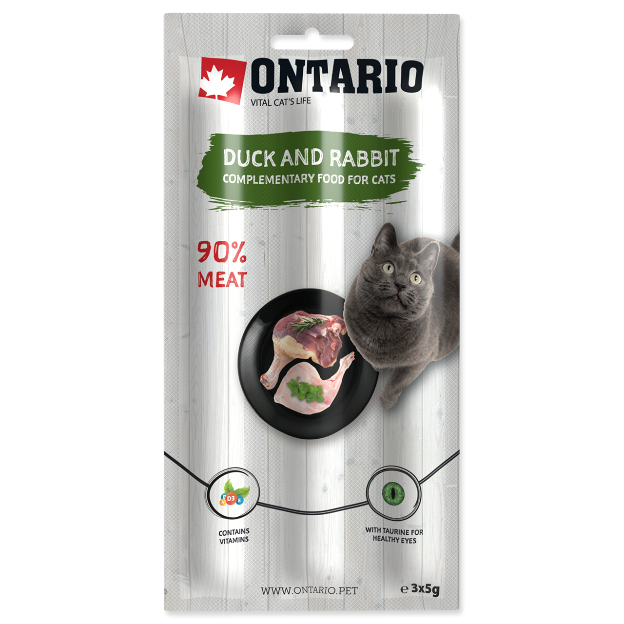 Ontario soft sticks for cats Duck&Rabbit - палички для котів з качкою та кроликом, 15г