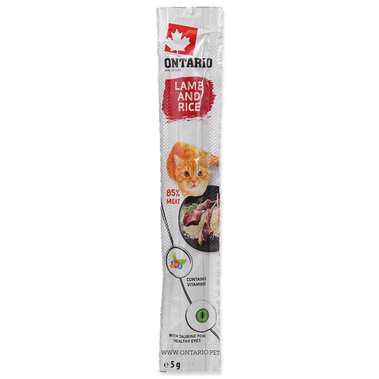 Ontario Sticks for cats Lamb&Rise - палички для котів з ягням та рисом, 5г