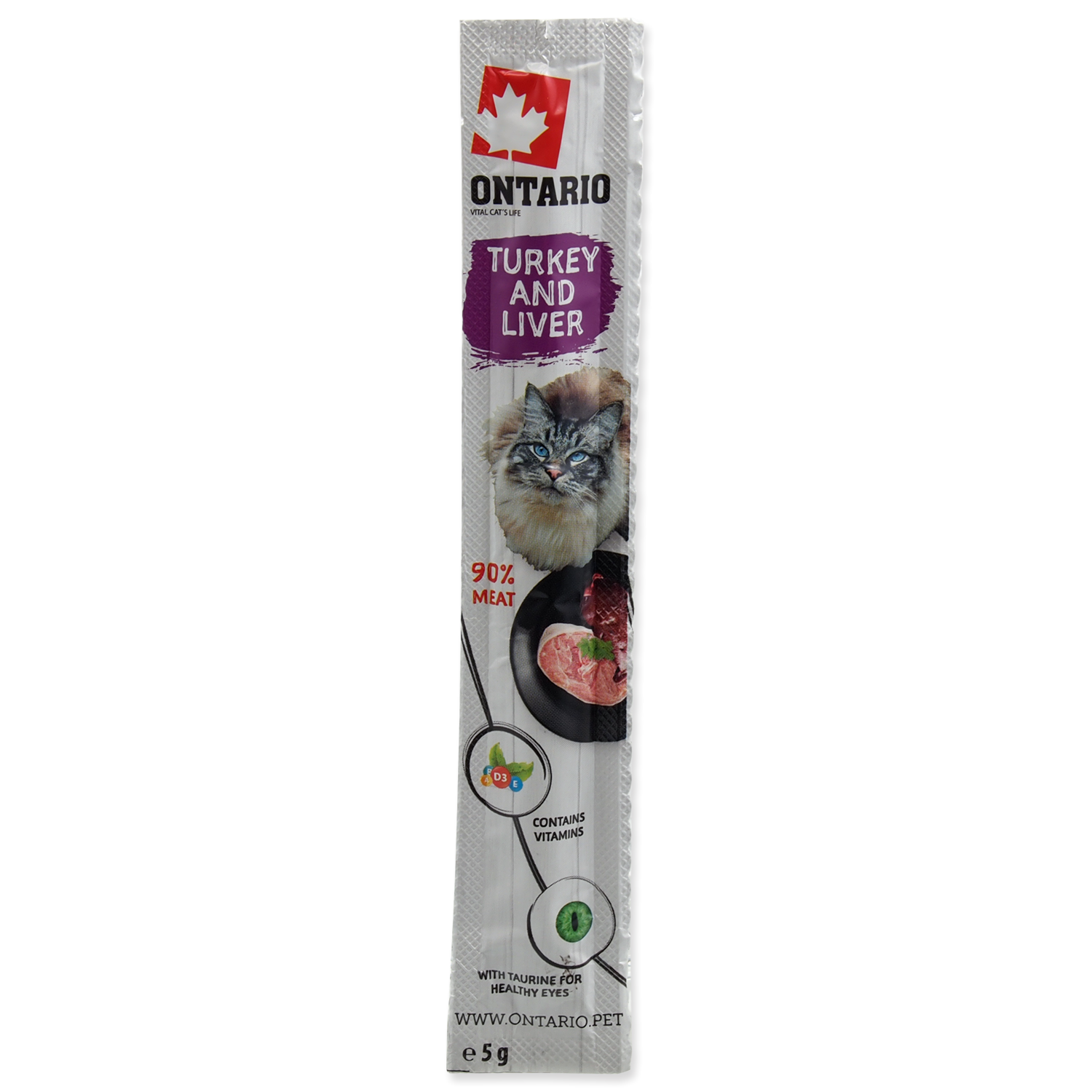 Ontario Sticks for cats Turkey&Liver - палички для котів з м'ясом індички та печінкою, 5г